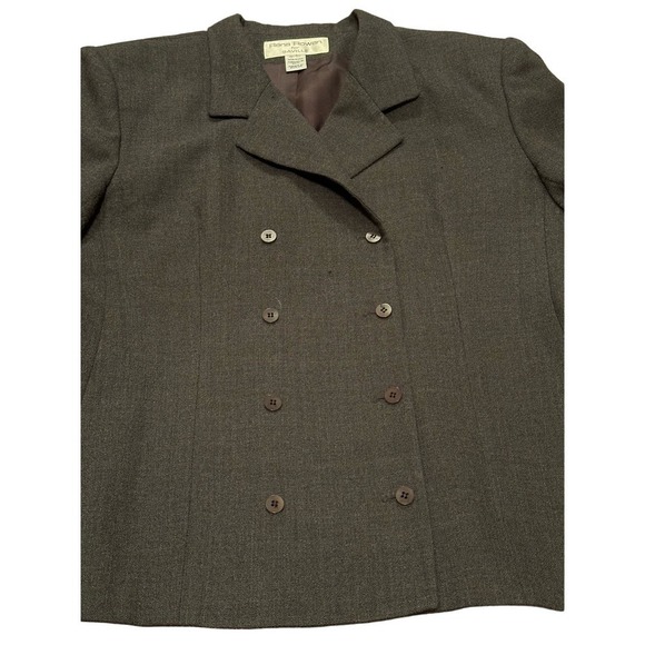 Rena Rowan for Saville Gray Vintage Wool Career Blazer Sz 14 - Picture 6 of 11